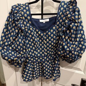 Hunter Bell Blayne Floral Puff Sleeve Blouse